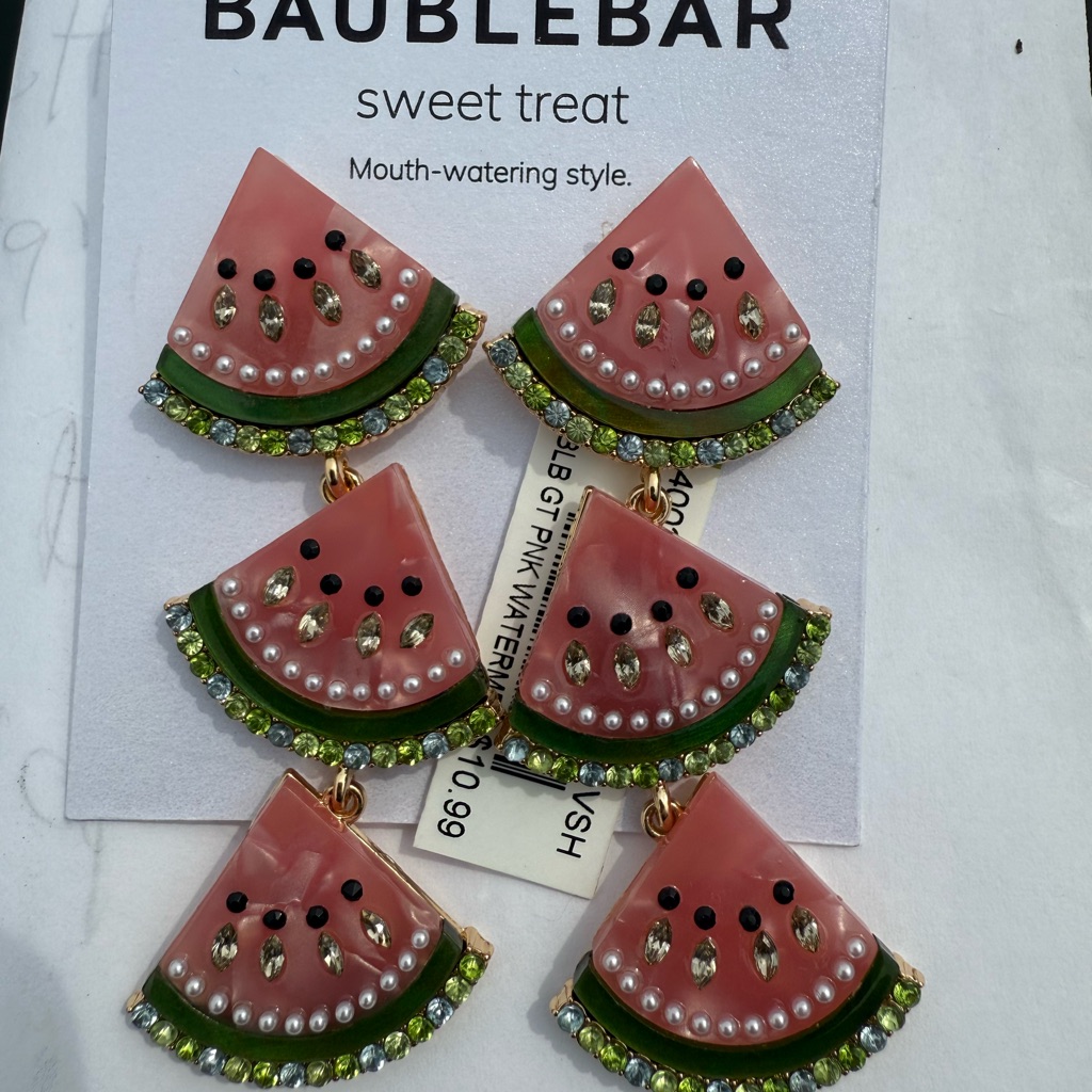 Baublebar Earings Watermelon Slice Earrings - Pink And Green 39$